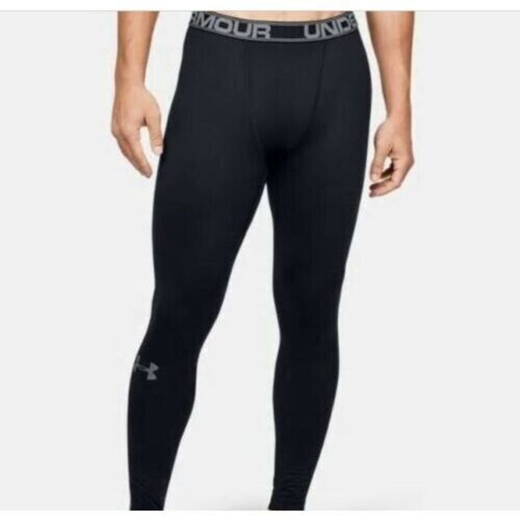 Under Armour 1282959 001 Men's Sz M Black ColdGear Compression Leggings $48+ - Picture 5 of 6